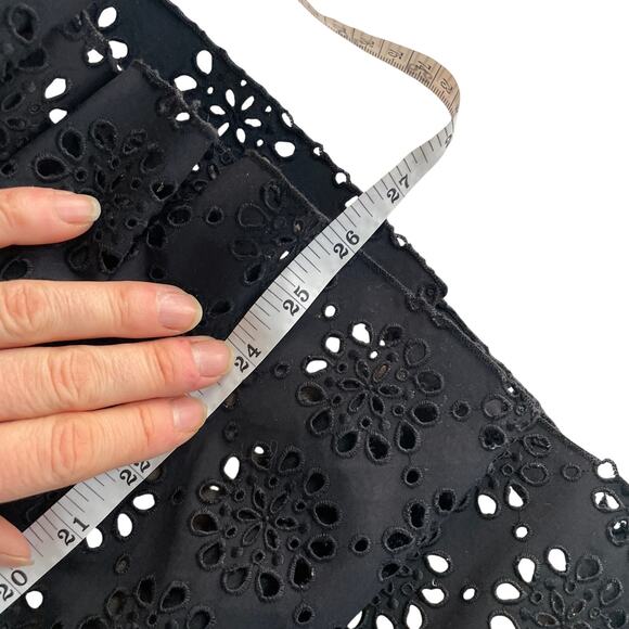 Marc Jacobs Pleated Eyelet Skirt A-line Knee Length Classic Size 8 - Picture 4 of 9